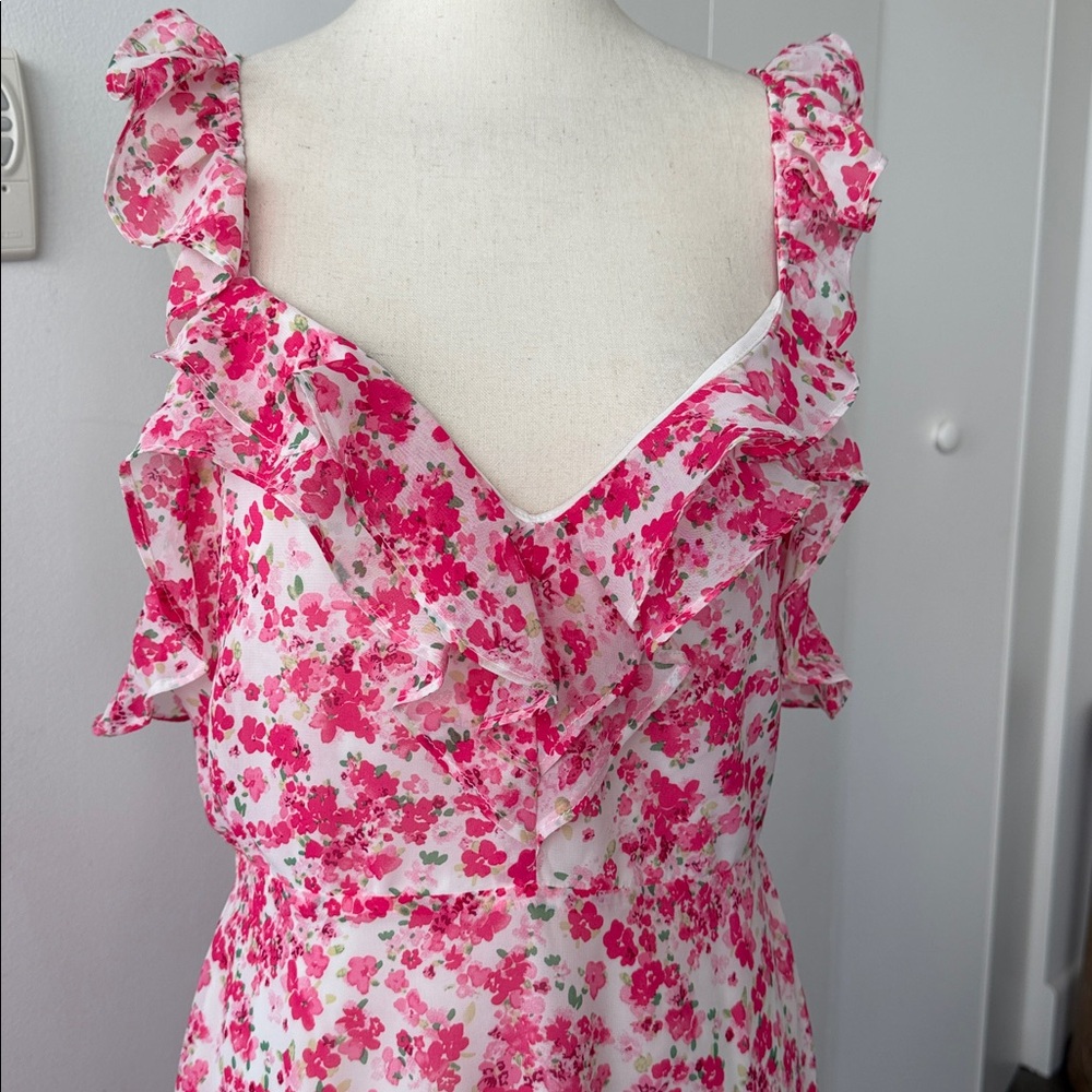 Floral Pink Mini Dress - Picture 2 of 10